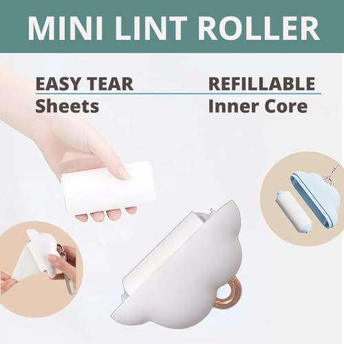 Portable Lint Roller 150 Sheets Travel Size, Mini Lint Roller - Image 4