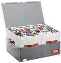 Supowin Large Shoe Organizer for Closet, Foldable Shoe Storage Bin by Supowin