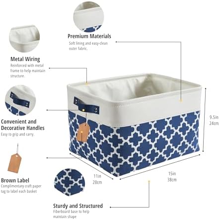 DECOMOMO Storage Bins, Large Fabric Storage Baskets - Image 4