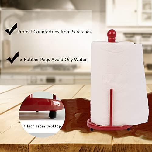 Red Cast Iron Paper Towel Holder - Image 5