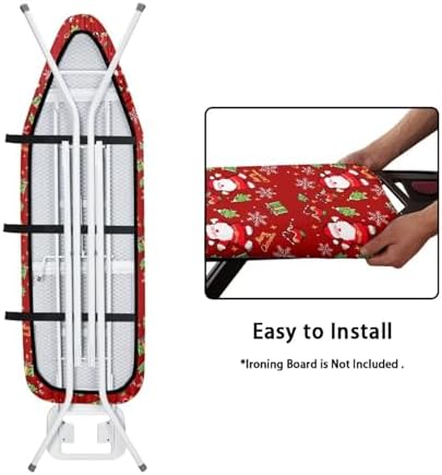 Xmas Ironing Board Cover with Elastic Edge Santa Claus Table Top Ironing Board - Image 4