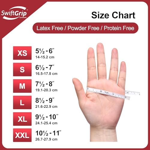 SwiftGrip Disposable Nitrile Exam Gloves, Box of 50, Latex-Free, Powder-Free - Image 7