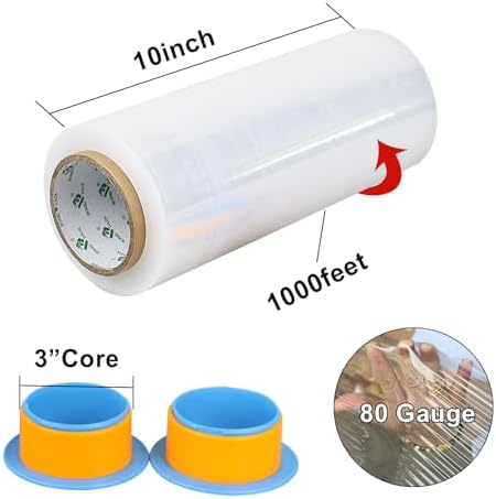 BOMEI PACK Stretch Wrap Rolls 10" x 1000 Ft 4 Pack - Image 2