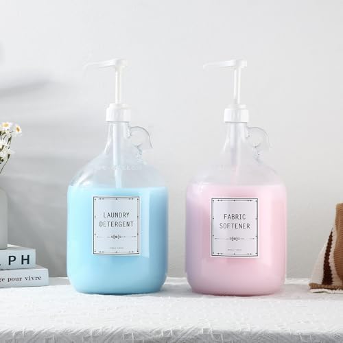 2pcs Glass Liquid Laundry Detergent Dispenser-1 Gallon Glass Pump Bottle - Image 7