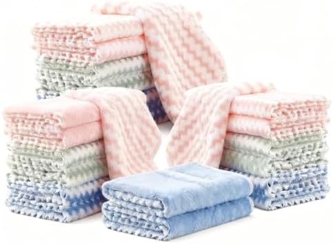 21 Pack Kitchen Towels and Dishcloths Set, Highly Absorbent Coral Fleece by Unknown