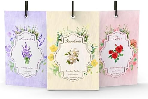 12 Packs Scented Sachets for Drawer and Closet, Long-Lasting Sachet Bags for by TheMadFox