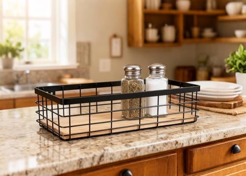 ShabbyDecor Farmhouse Metal Wire Basket - Image 4