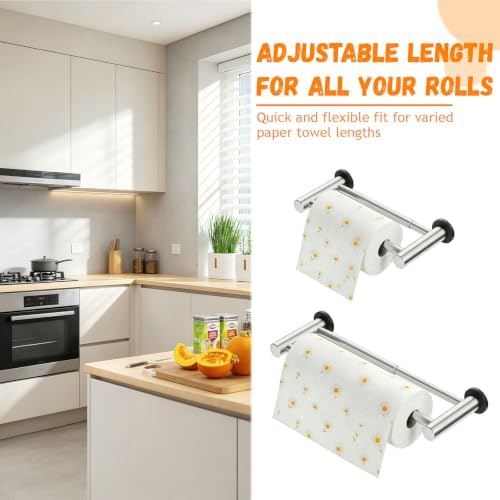 ULIBERMAGNET Magnetic Paper Towel Holder, Adjustable Length Towel Rack - Image 4
