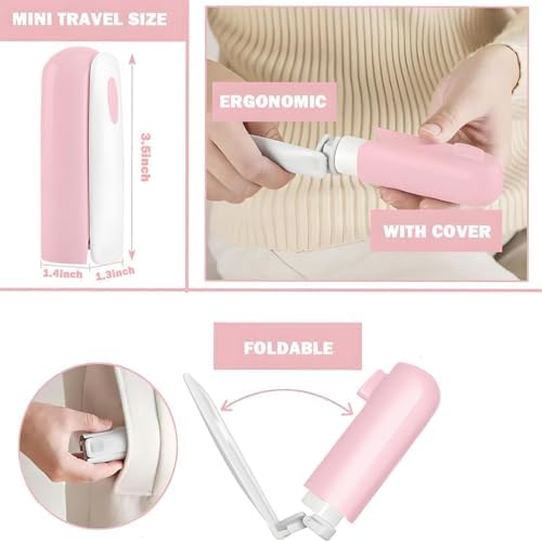 Mini Travel Lint Roller with 300 Sticky Sheets, Compact Portable Pet Hair - Image 2