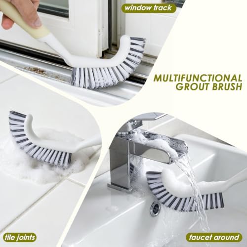 3 Pack Heavy Duty Scrub Brush for Cleaning & Grout Brush - Image 5