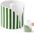 Hushee Green Striped Ceramic Paper Towel Holder, Kitchen Countertop Stand by Hushee