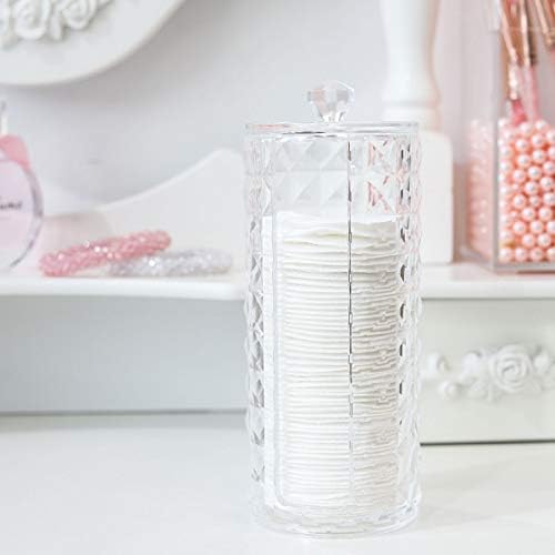 Luxspire Acrylic Makeup Cotton Round Holder - Image 3