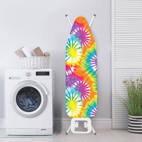 Rainbow Tie-Dye Swirl Steam Ironing Board Replacement Cover, Trippy Style - Image 3