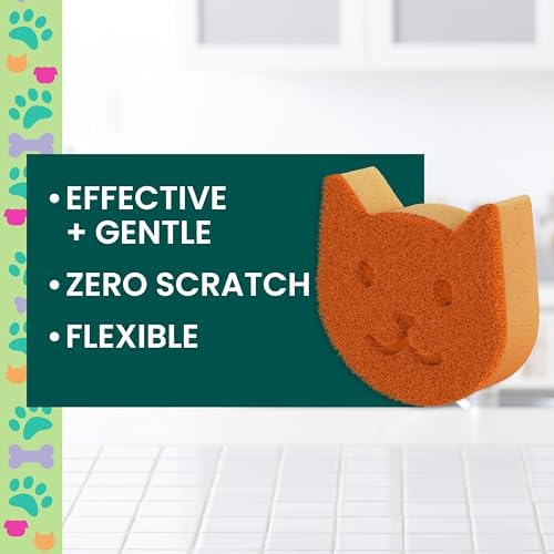Scotch-Brite Purrfectly Clean Non-Scratch Scrub Sponge, 1 Pack - Image 2