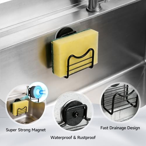 Magnetic Sponge Holder for Kitchen Sink - Image 4