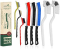 8 Pcs Crevice Cleaning Brush Set Hard Bristle Tools by Solvra