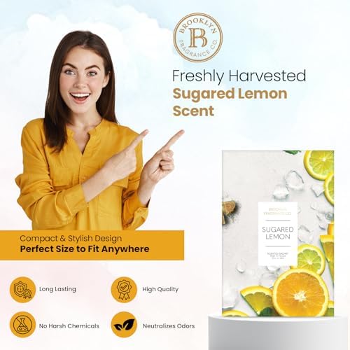 Brooklyn Fragrance Co. Fruits Sachet Bags – Sugared Lemon Scented Pouches – - Image 2