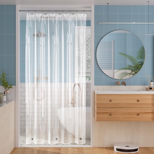 Titanker Clear Shower Curtain Liner, 54x78 Small Stall Shower Liner Lightweight by Titanker