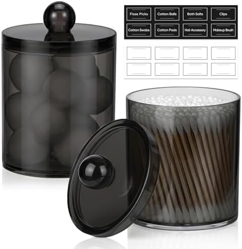 2 Pack Acrylic Qtip Holder Dispenser by AOZITA