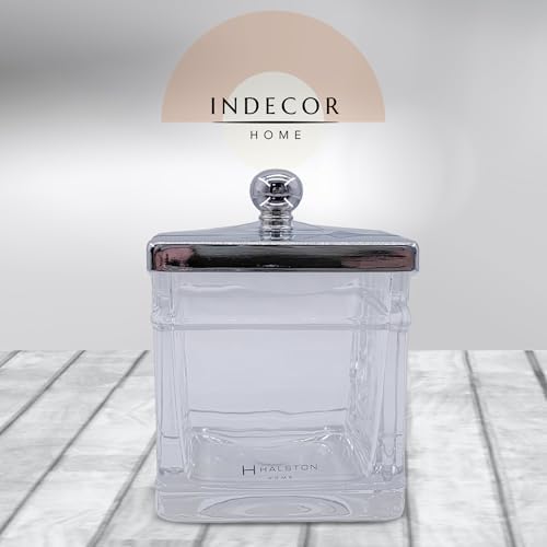 Clear Transparent Hotel Style Apothecary Tempered Glass Canister Jar W/ Matte - Image 2