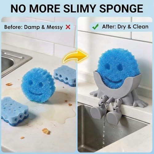 Creative Drainage Sponge Holder: Traceless Glue, 3D Printed Funny Kitchen Sink - Image 3