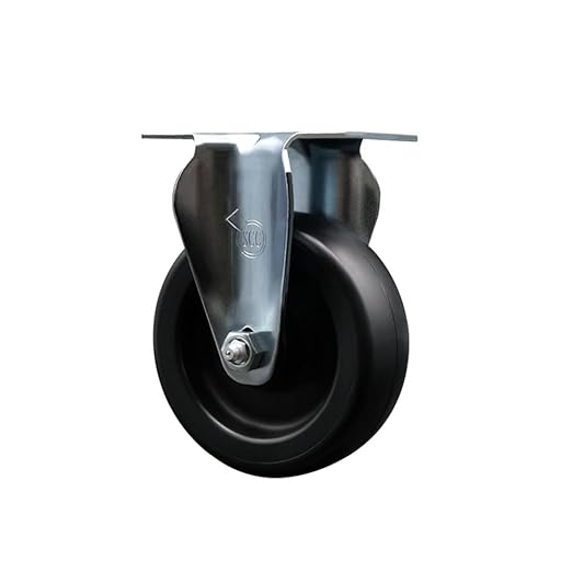 Service Caster Brand Replacement Caster for Uline Caster H-5535R - Rigid Top Plate Caster with 4 Inch Polyolefin Wheel - Light Duty Replacement Caster - Fits Carts, Dollies and Poly Box Trucks H-1811