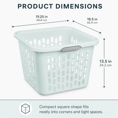 Mint Laundry Basket 6-Pack, 1.5 Bushel Square - Image 2