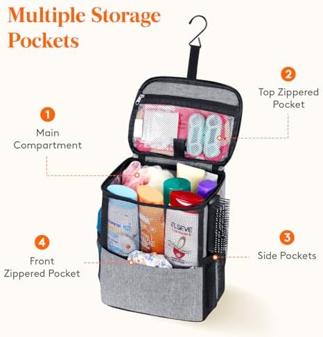 Lifewit Shower Bag Mesh Shower Caddy Portable College Dorm Room Essentials Tote - Image 4