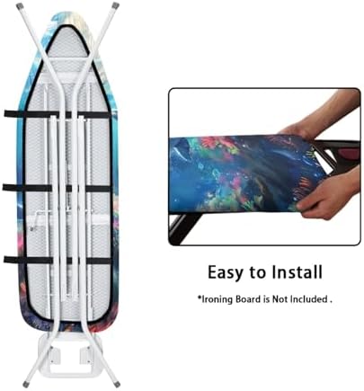 GLENLCWE Underwater Dolphin Print Ironing Board Cover, 54x15 inches - Image 4