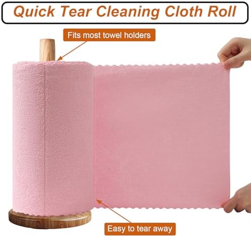 80 Pack Microfiber Cleaning Cloth Roll, Lint Free Rags & Tear Away Reusable - Image 3