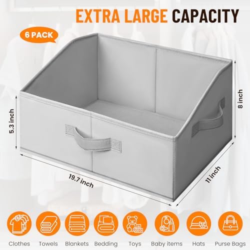 Extra Large Closet Organizers Bins 6 Pack - Image 2