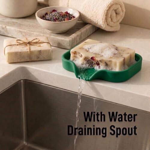 Zulay Kitchen Small Silicone Sponge Holder – Space-Saving Sink Organizer Tray - Image 2