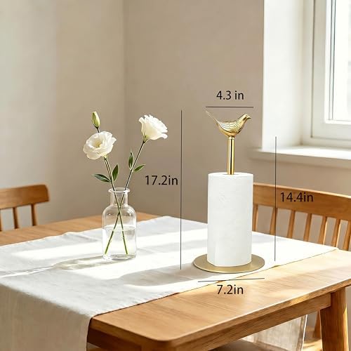 Gold Paper Towel Holder Countertop Brass Papertowel Holder - Image 2