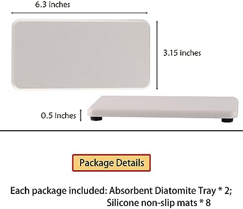 NiuYichee 2Pcs Stone Soap Trays Water Absorbing Diatomite Coaster - Image 5