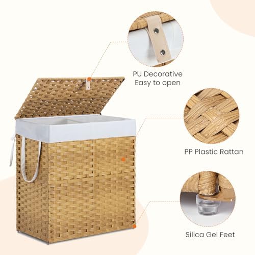 DUMOS Wicker Laundry Basket - Image 5