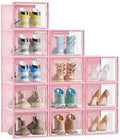 SIMPDIY XL Clear Shoe Storage Boxes, Stackable Shoe Organizer by DecorateYourHome