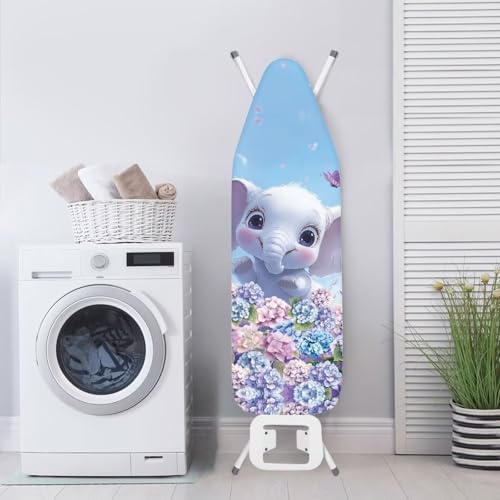 Floral Elephant Ironing Board Cover and Pad, Iron Board Cover - Image 3