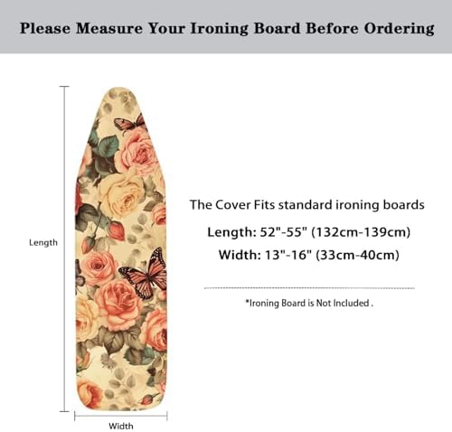 Butterfly Floral Ironing Board Cover and Pad Soft Ironing Board Cover, Non - Image 6