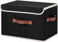 Storage Bins Box with Lids Decorative Cotton Linen Fabric Baskets by Unknown