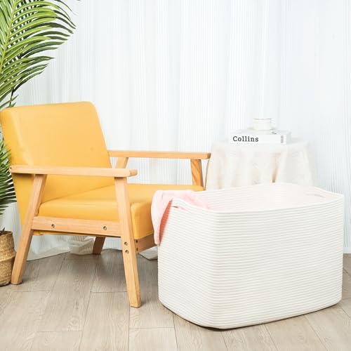 MINTWOOD Design 112L Extra Large Blanket Basket Holder Living Room, Dog Toy - Image 4