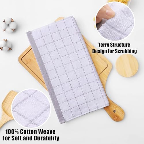 Homaxy 100% Cotton Terry Kitchen Dish Cloths, 12 Pack - Image 2