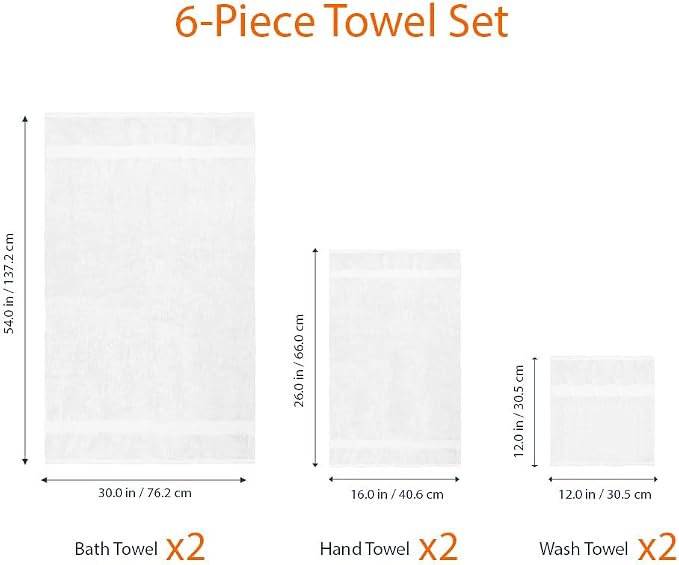 Amazon Basics 6-Piece Oversized Highly Absorbent Fade-Resistant Towel Set - Image 6