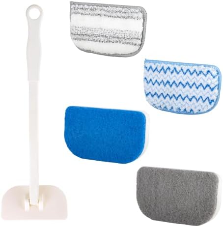 Tub Brush Scrubber with Long Handle, Durable Tub Scrubber with 4 Versatile by Unknown