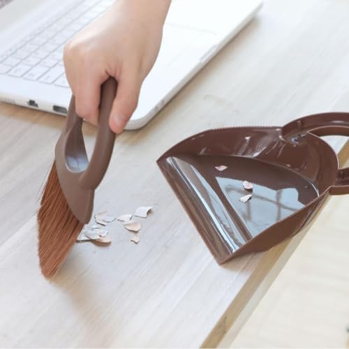 Mini Handheld Broom and Dustpan Set, Small Dustpan and Brush Set, Desktop - Image 2
