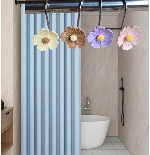 Two Fish Home Fashions Set of 12 Decorative Christmas Tree Resin Shower Curtain - Image 4