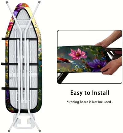 Nuxovilar Hummingbird Flowers Ironing Board Cover 15x54 Polyester - Image 5