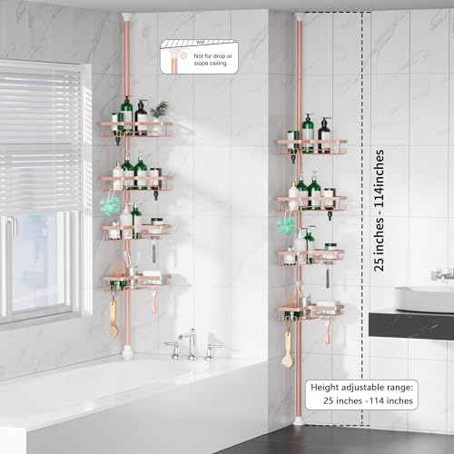 DAOYA Corner Shower Caddy Tension Pole - Image 6