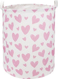 NTAOHAMPER Pink Heart Laundry Hamper, Laundry Basket, Girls Nursery Hamper by NTAOHAMPER