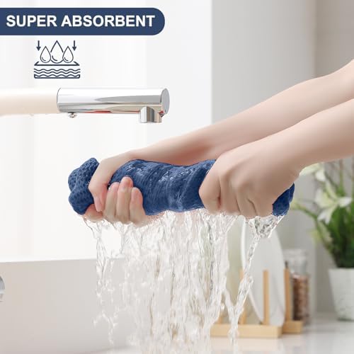 Homaxy 12 Pack 100% Cotton Kitchen Towels and Dishcloths Set - Image 3