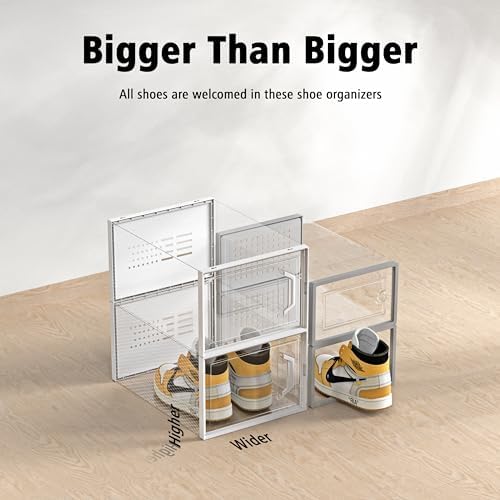 SEE SPRING XX-Large Shoe Storage Box Fit Size 14, Space Saving Sneaker Shoe - Image 2